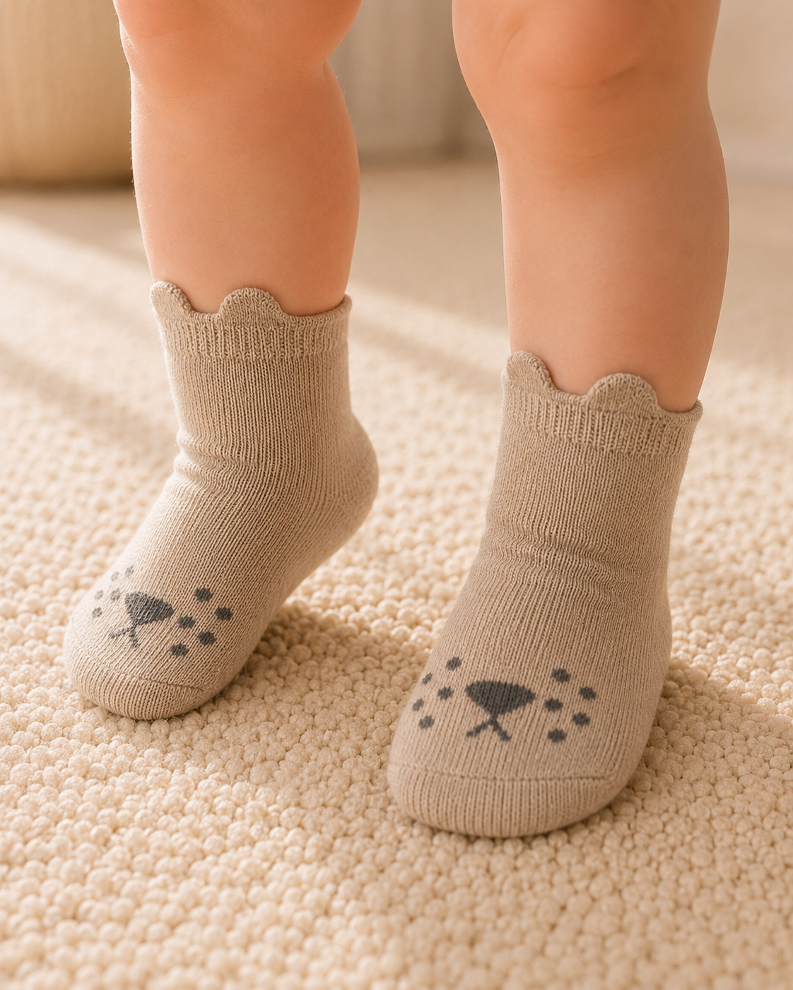 Baby Non-Slip Grip Socks | Soft Cotton First Walker Socks