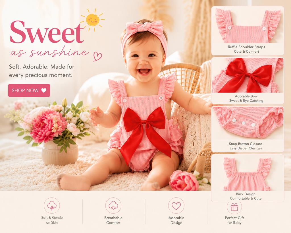 Sweet Sunshine Baby Romper Set