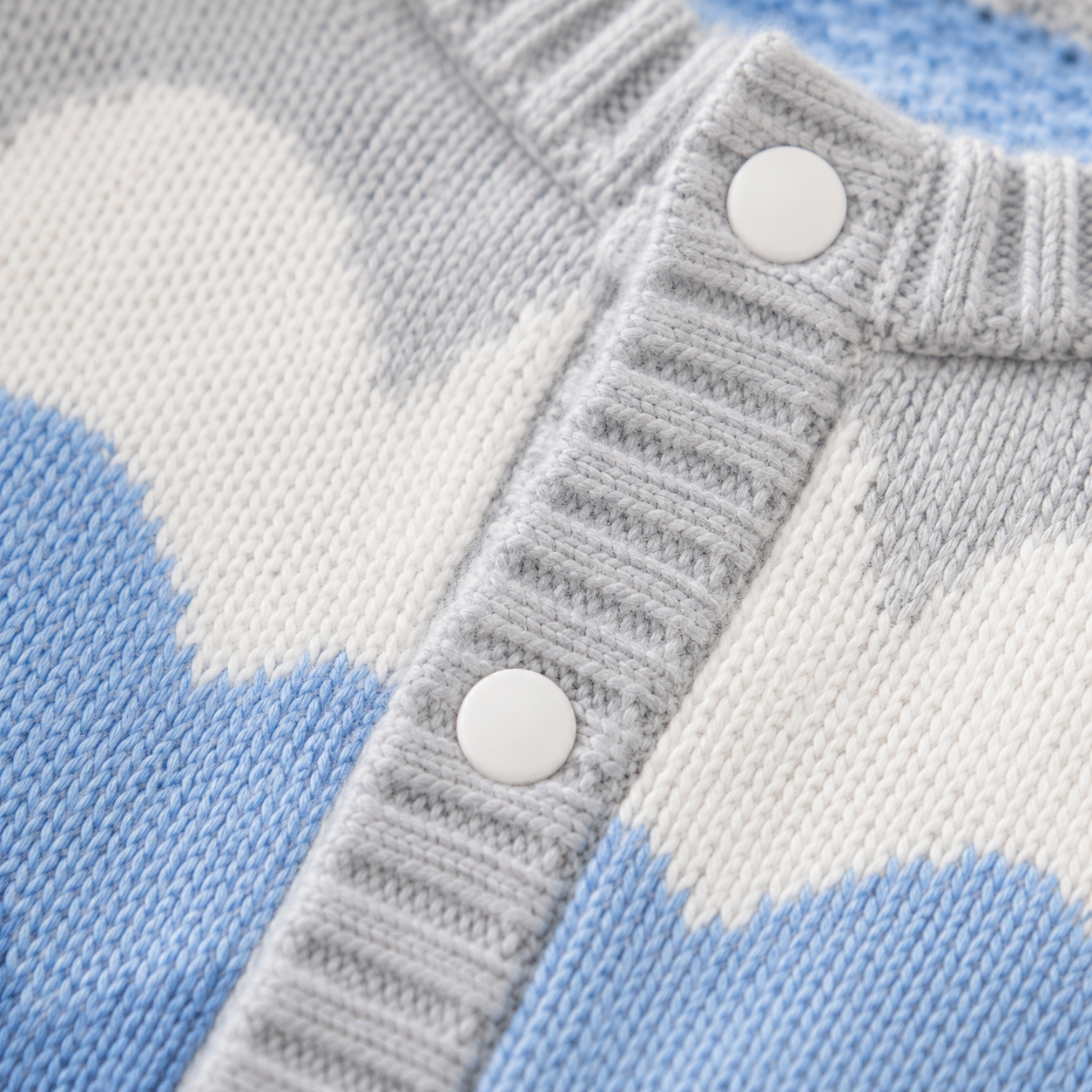 Cloud Wave Knit Romper & Hat Set