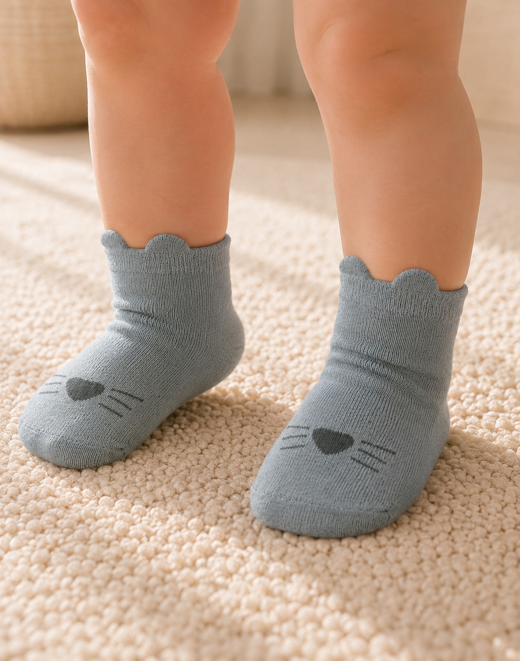 Baby Non-Slip Grip Socks | Soft Cotton First Walker Socks