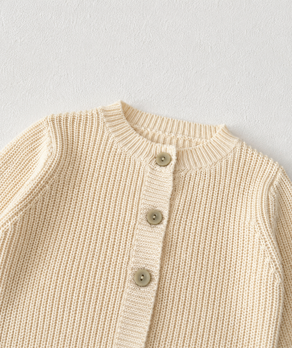 Organic Cotton Knit Cardigan & Bloomer Set
