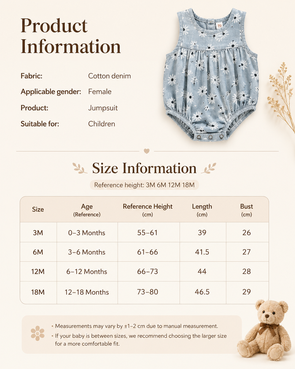 Floral Muslin Bubble Romper for Baby Girls
