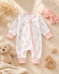 Daisy Zip Romper with Matching Headband