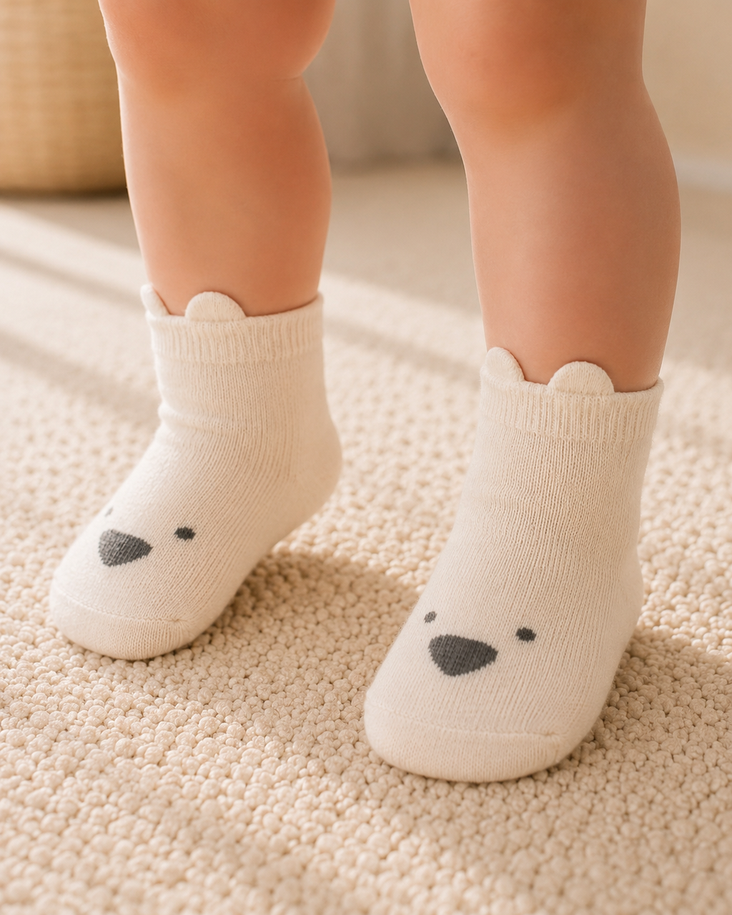 Baby Non-Slip Grip Socks | Soft Cotton First Walker Socks